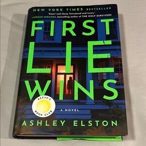 First Lie Wins by Ashley Easton Hardcover Book Thriller Mystery Like New